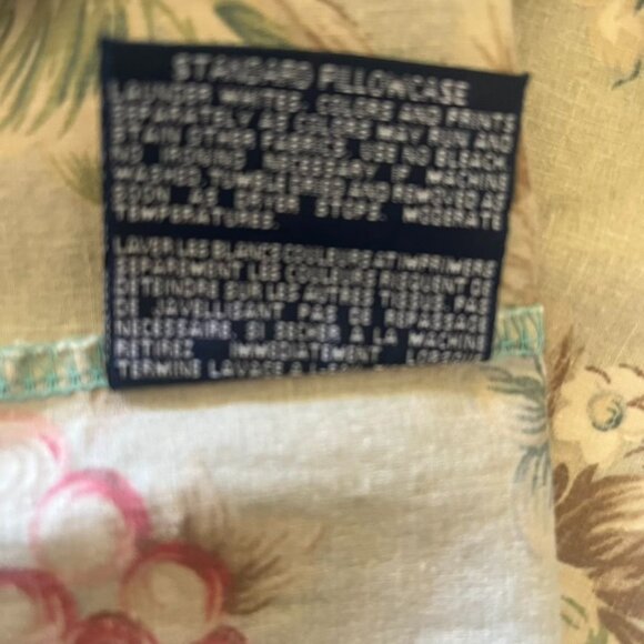 Vtg Ralph Lauren Charlotte Floral Standard Pillowcases Pair Roses Cottage Core - Picture 4 of 4